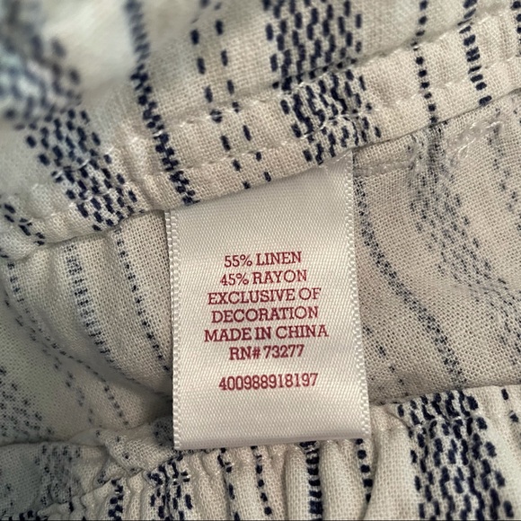 Blue/White Patterned Drawstring Shorts - Picture 5 of 5